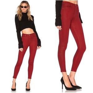 FRAME Le High Skinny Jeans in Hunter Red Coated Size 26